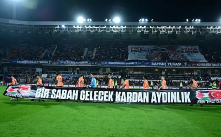 Başakşehir-Galatasaray Maçı Öncesi Filistin İçin Duygusal Anlar